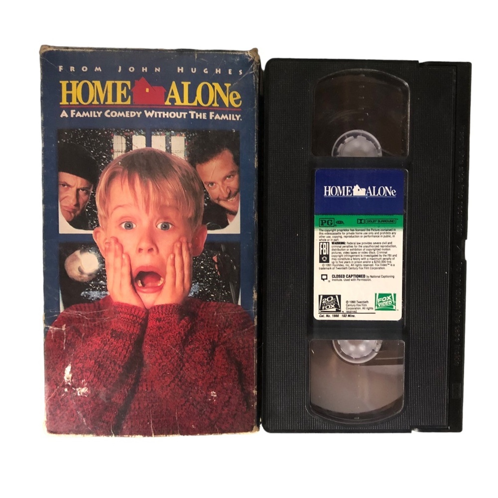 𝅺Vintage 1991 Home Alone 1990 VHS Cassette Tape